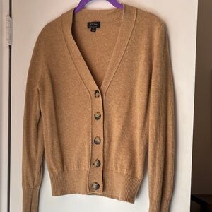 J. Crew Women's Camel Button-Up Cardigan